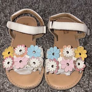 Harper Canyon girls Floral Sandals - White, Pink, Blue, Yellow toddler 9
